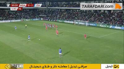  گل فرانچسکو پیو اسپوزیتو به مولداوی (مولداوی 0-2 ایتالیا)