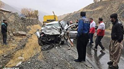  ۴ کشته و یک زخمی در سانحه رانندگی مسیر سنندج_ مریوان