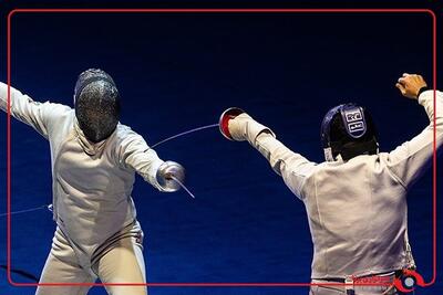  مسابقه شمشیربازی بین دو ستاره کشتی فرنگی و شمشیربازی