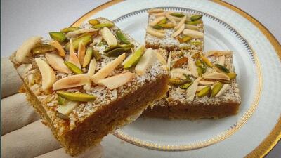  طرز تهیه حلوا دهین یا دهینه | حلوای متفاوت، خوشمزه و مقوی عربی !