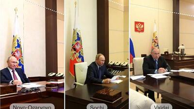  ادعای رسانه‌ غربی درباره حضور شبح‌گونه پوتین در دفاتر مختلف