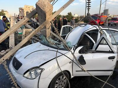  ۳ مصدوم در پی سانحه شدید رانندگی در کمربندی شیراز