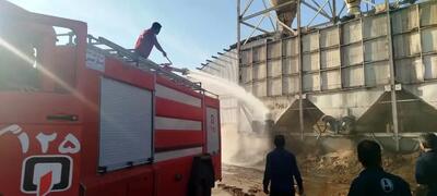  آتش‌سوزی گسترده در کارخانه مقواسازی شهرک صنعتی مورچه‌خورت اصفهان