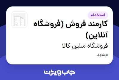  استخدام کارمند فروش (فروشگاه آنلاین) در فروشگاه سلین کالا