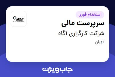  استخدام سرپرست مالی در شرکت کارگزاری آگاه