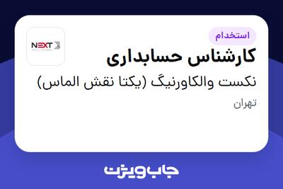  استخدام کارشناس حسابداری در نکست والکاورنیگ (یکتا نقش الماس)
