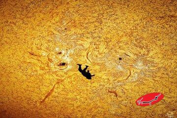  سقوط یک انسان روی خورشید / این عکس واقعی است - کلبه سرگرمی