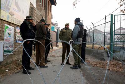  ۹ کشته و ۲۹ زخمی در انفجار در یک ایستگاه پلیس در کشمیر تحت کنترل هند