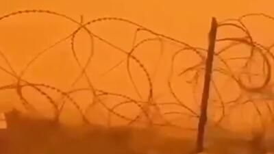  طوفان شدید گرد و غبار در مرز عراق و سوریه