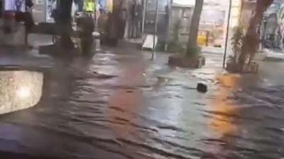  وضعیت معابر شهر ایلام درپی بارش نخستین باران پاییزی