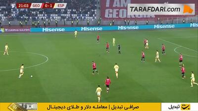  همکاری تیمی زیبای بازیکنان اسپانیا و گل مارتین زوبیمندی به گرجستان (گرجستان 0-2 اسپانیا)