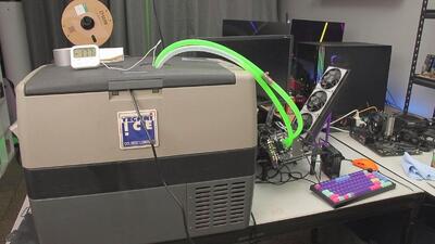  اورکلاکری خلاق با فریزر مسافرتی رکورد جهانی RTX 5050 را شکست + ویدئو