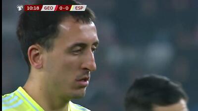  گل اول اسپانیا به به گرجستان توسط اویارزابال
