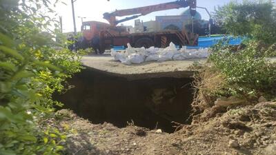 ریزش پل کشاورزان روستای بکیشه شوشتر را به دردسر انداخت + عکس