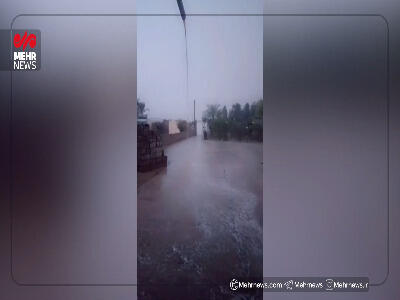  بارش باران و تگرگ در شعیبیه شوشتر