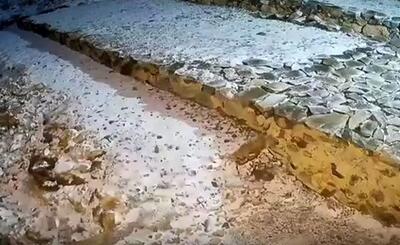  اولین بارش برف پاییزی در ارتفاعات قم