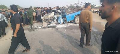  تصادف مرگبار در جاده شهرک حمزه به دزفول ۹ کشته و مصدوم برجا گذاشت