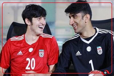  شوخی جالب بیرانوند با مصدومیت سردار آزمون در اردوی تیم ملی