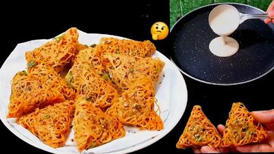  طرز تهیه سمبوسه رشته ای با سیب زمینی