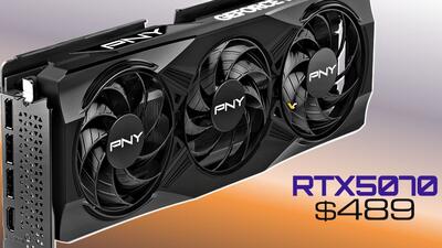  کاهش تاریخی قیمت کارت گرافیک RTX 5070 به 489 دلار