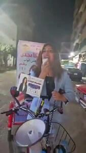  تبلیغات انتخاباتی با دوچرخه در مصر +فیلم