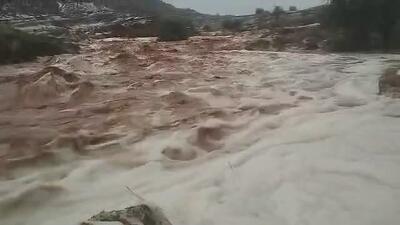  وقوع سیل در روستای هفت‌شهیدان در مسجدسلیمان استان خوزستان