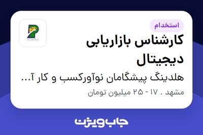  استخدام کارشناس بازاریابی دیجیتال در هلدینگ پیشگامان نوآورکسب و کار آسیا
