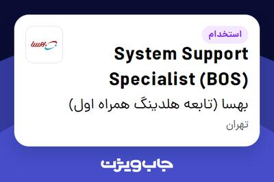  استخدام System Support Specialist (BOS) در بهسا (تابعه هلدینگ همراه اول)