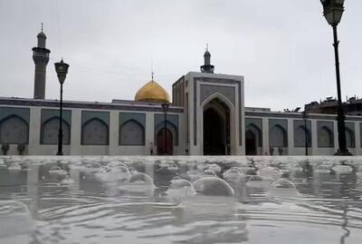  فیلم/ بارش رحمت الهی در حرم سیده زینب(س)