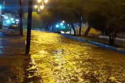  بارش سیل‌آسا در شوشتر خوزستان