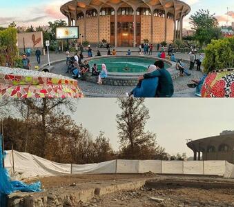  زاکانی، حوض تئاتر شهر را با خاک یکسان کرد