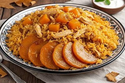  ناهار : پاییز خوش‌طعم؛ طرز تهیه کدو پلو (کدو حلوایی پلو) به روش اصیل
