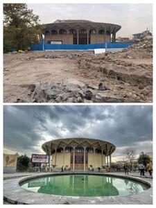  حوض تئاترشهر با خاک یکسان شد