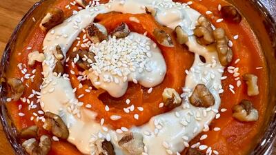  آموزش تهیه دسر کدو حلوایی مخصوص شب یلدا + فیلم