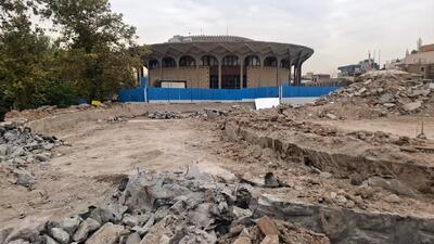  حوض تئاتر شهر با خاک یکسان شد / پیشروی تازه شهرداری در قلب فرهنگ تهران