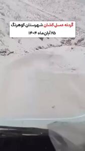  عکس/ بارش برف شدید پاییزی در کوهرنگ