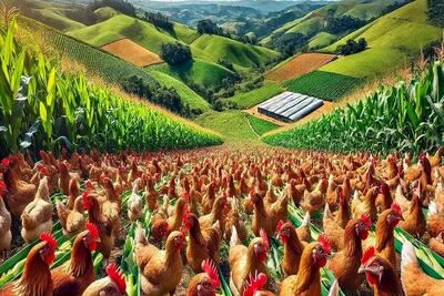  دامداری نوین؛ کل تپه رو عین لونه موش سوراخ سوراخ کرد مفت تو طبیعت مرغداری زد سود کرد