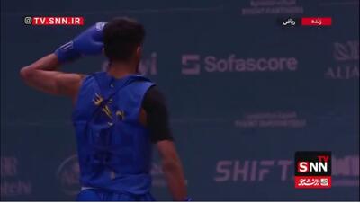  احترام نظامی همتی به پرچم ایران