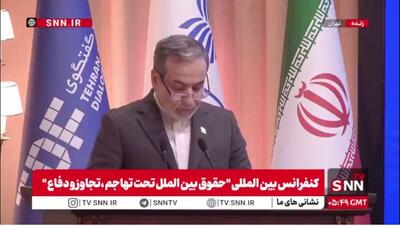  عراقچی: وضعیت کنونی میوه و نتیجه روندهای ضد حقوق بین‌المللی توسط آمریکا و متحدان اوست