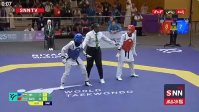  مدال نقره تکواندو به یلدا والی نژاد رسید + فیلم