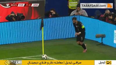  گل سوم ژائو نوس به ارمنستان (پرتغال 8-1 ارمنستان)