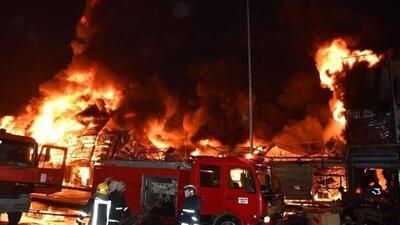  آتش‌سوزی گسترده در بغداد