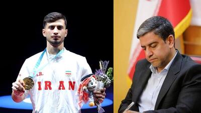  پیام تبریک استاندار اردبیل برای قهرمانی ووشوکار اردبیلی