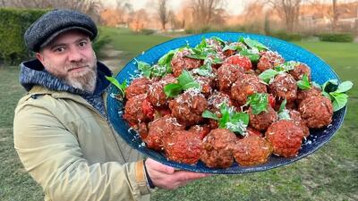  طرز پخت کوفته روستایی ایرانی با گوشت و سبزیجات معطر (فیلم)