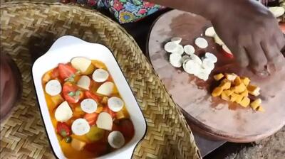  تهیه بستنی و پودینگ انبه در روستاهای سریلانکا (فیلم)