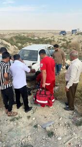  واژگونی خودرو پراید در جاده لامرد_خنج با یک فوتی