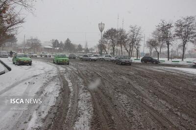  بارش باران و برف در جاده‌های ۱۰ استان