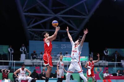  برتری تیم ملی بسکتبال سه نفره ایران مقابل ترکیه