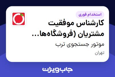  استخدام کارشناس موفقیت مشتریان (فروشگاه‌های اینترنتی) در موتور جستجوی ترب