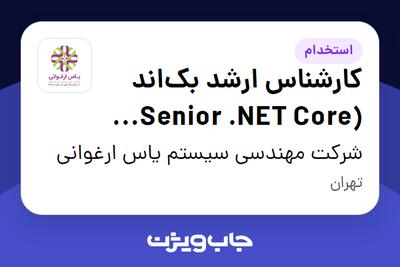  استخدام کارشناس ارشد بک‌اند (Senior .NET Core Developer) در شرکت مهندسی سیستم یاس ارغوانی